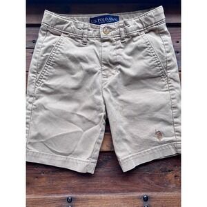 Boys US Polo Assn Classic Kahki shorts size 6 with adjustable waist